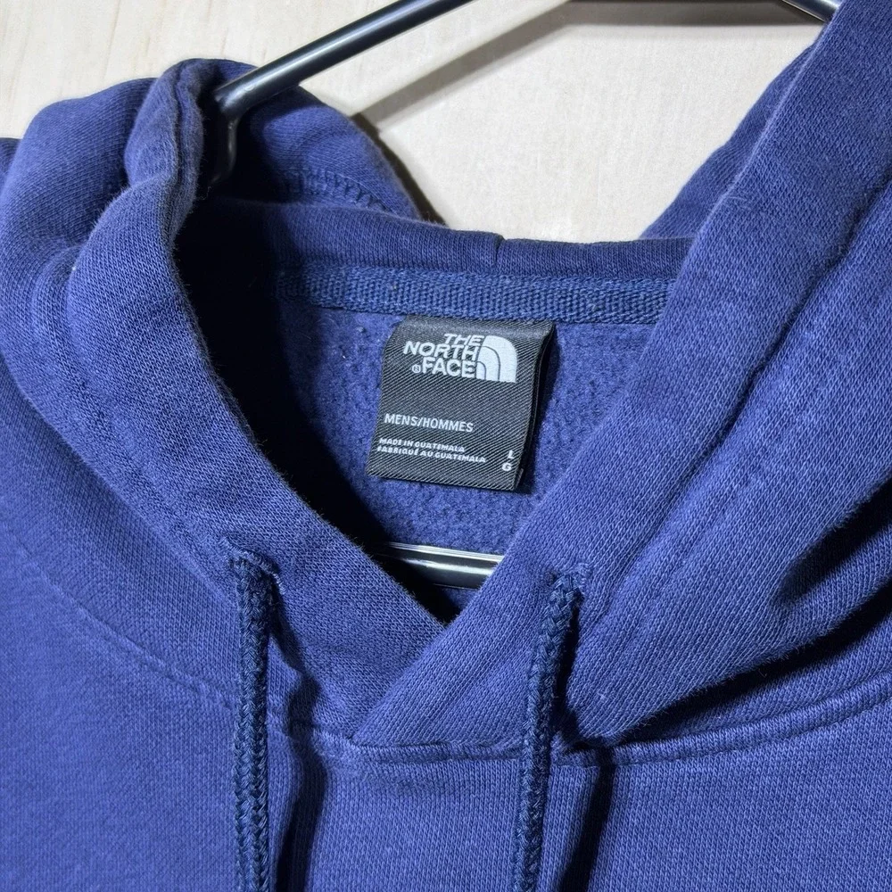 The North Face Men's Large Blue Pullover Hoodie Logo Sweatshirt Outdoor Casual